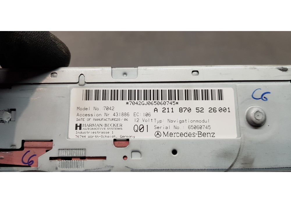 Recambio de sistema navegacion gps para mercedes clase cls (w219) 320 cdi (219.322) referencia OEM IAM A2118705226  