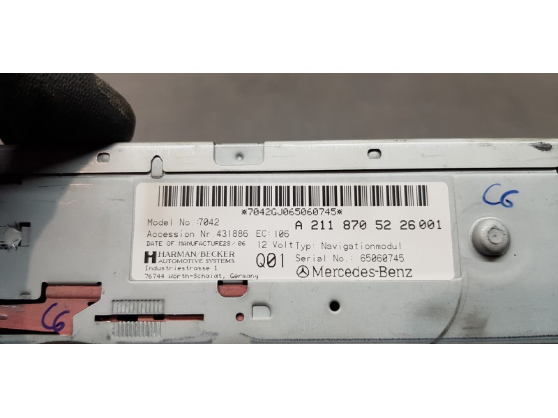 Recambio de sistema navegacion gps para mercedes clase cls (w219) 320 cdi (219.322) referencia OEM IAM A2118705226  