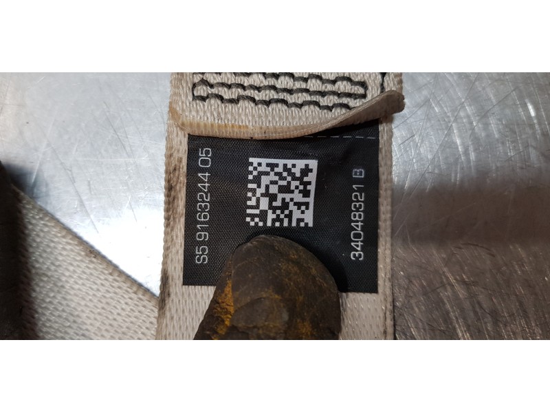 Recambio de cinturon seguridad trasero central para bmw serie 5 lim. (f10) 530d referencia OEM IAM 9163244  