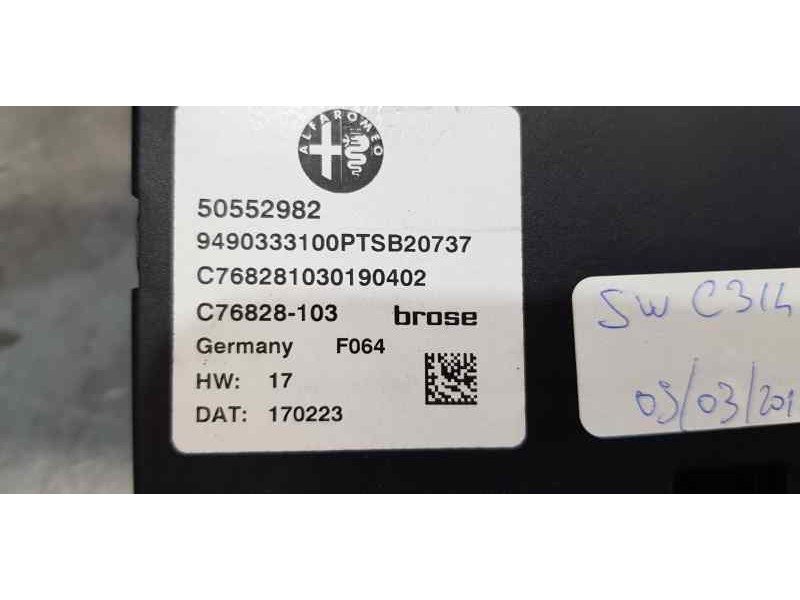 Recambio de modulo electronico para alfa romeo stelvio (630) super q4 referencia OEM IAM 50552982  