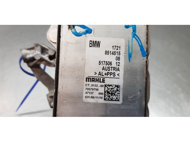 Recambio de radiador aceite para bmw serie x3 (g01) xdrive20d referencia OEM IAM 17218514515 8514515 