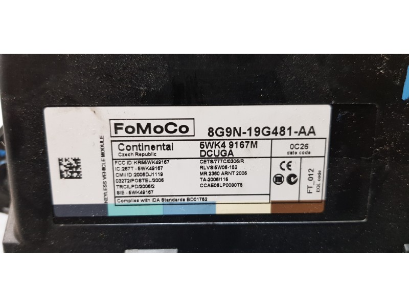 Recambio de modulo electronico para jaguar xf 3.0 v6 diesel s premium luxury referencia OEM IAM 8G9N19G481AA  