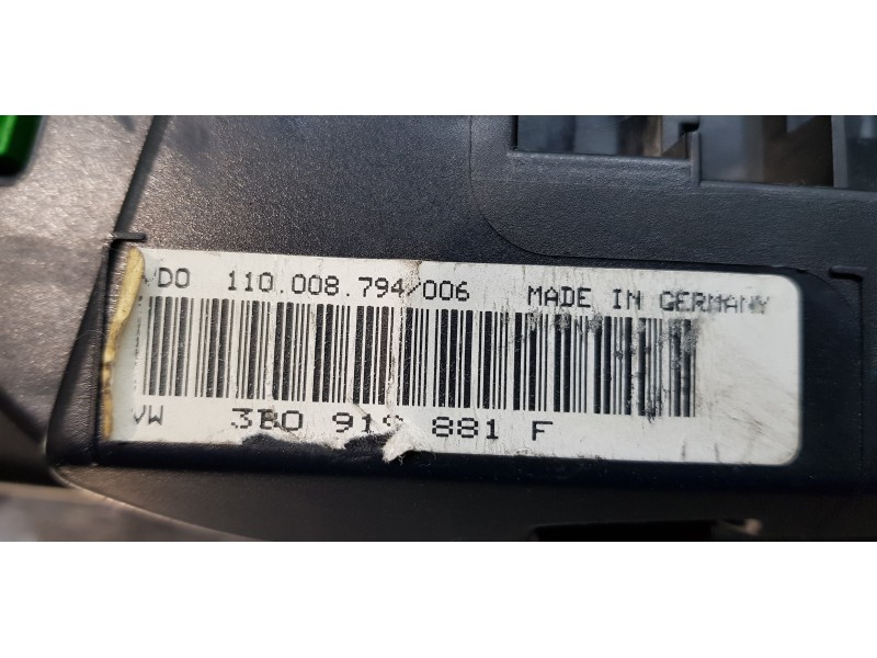 Recambio de cuadro instrumentos para volkswagen passat berlina (3b2) comfortline referencia OEM IAM 3B0919881F   Recambio de cuadro instrumentos para volkswagen passat berlina (3b2) comfortline referencia OEM IAM 3B0919881F