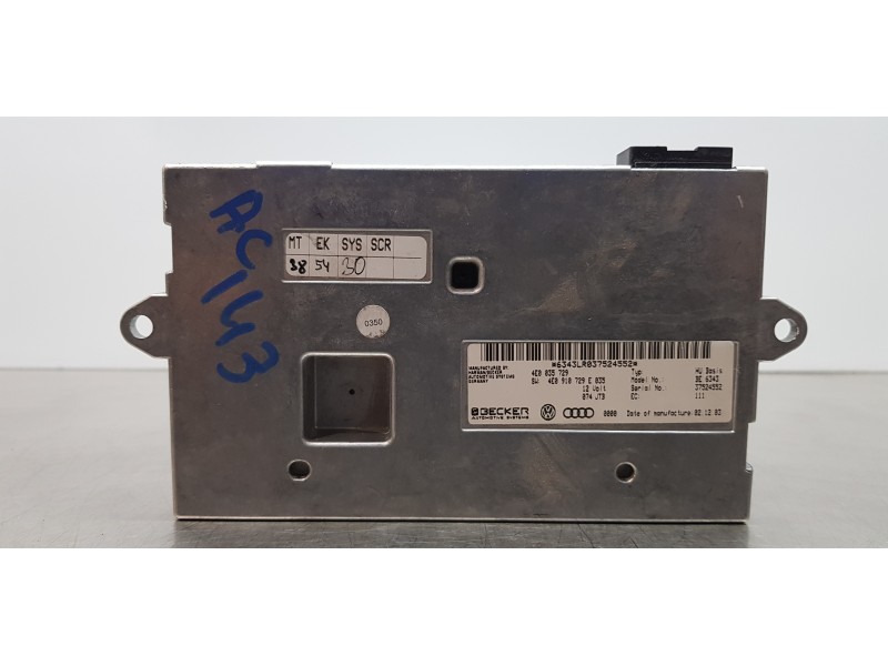 Recambio de modulo electronico para audi a8 (4e2) 3.7 quattro referencia OEM IAM 4E0910729E  