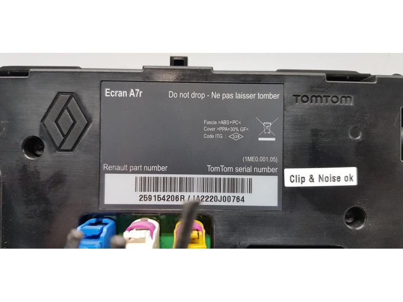 Recambio de pantalla multifuncion para renault koleos bose edition referencia OEM IAM 259154206R   Recambio de pantalla multifuncion para renault koleos bose edition referencia OEM IAM 259154206R