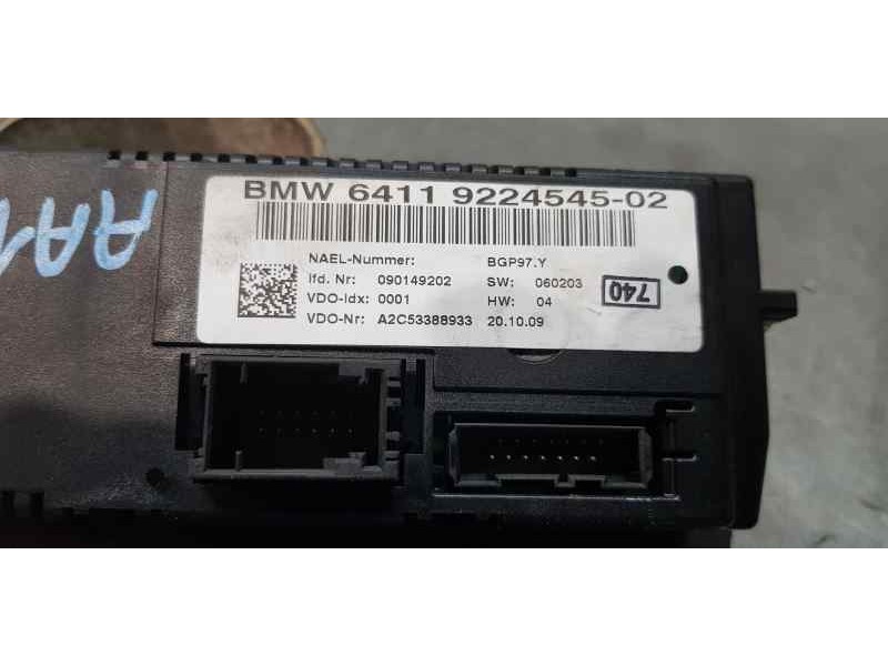 Recambio de mando climatizador para bmw x1 (e84) xdrive 20d referencia OEM IAM 922454502  