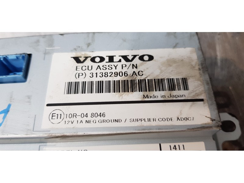 Recambio de pantalla multifuncion para volvo v40 basis referencia OEM IAM 31382906AC  