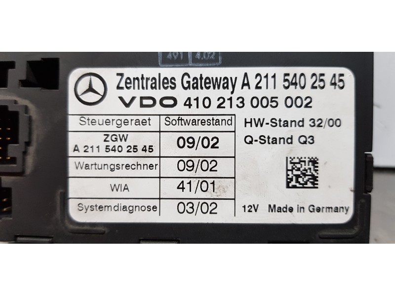 Recambio de modulo electronico para mercedes clase e (w211) berlina e 220 cdi (211.006) referencia OEM IAM A2115402545  