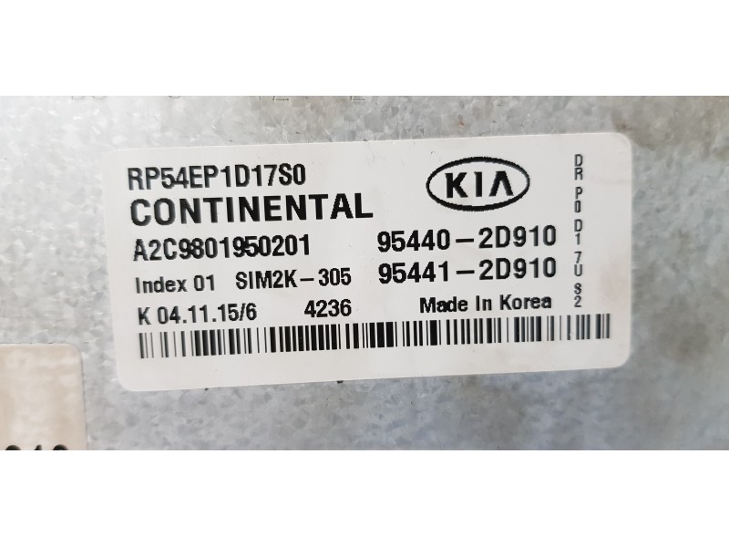 Recambio de centralita cambio automatico para kia carens ( ) emotion referencia OEM IAM 954402D910  