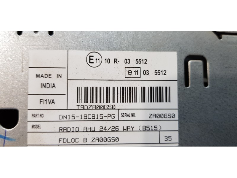 Recambio de sistema audio / radio cd para ford ecosport trend referencia OEM IAM DN1518C815PG   Recambio de sistema audio / radio cd para ford ecosport trend referencia OEM IAM DN1518C815PG