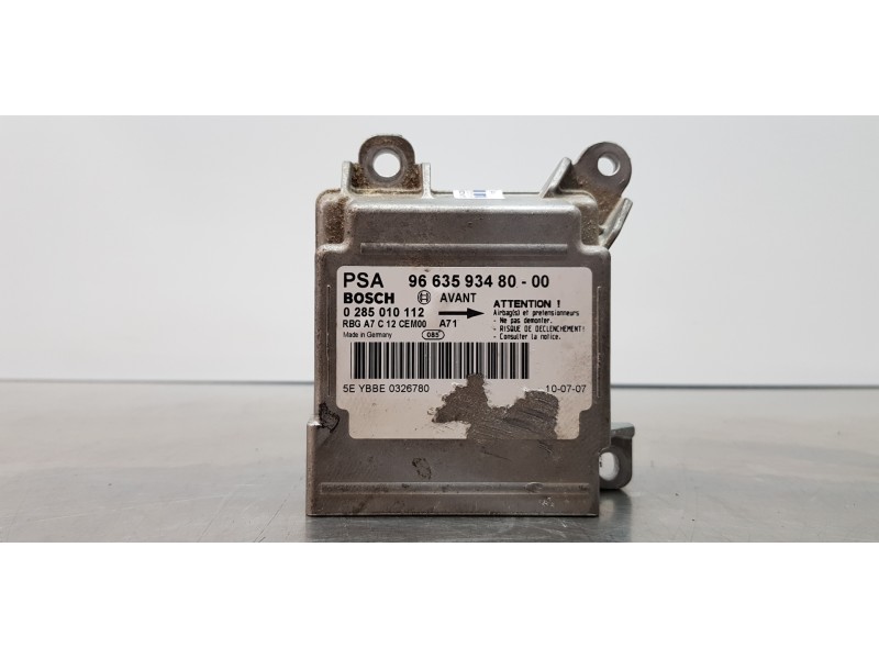 Recambio de centralita airbag para peugeot 207 confort referencia OEM IAM 9663593480 0285010112 