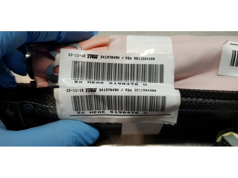 Recambio de airbag cortina delantero derecho para peugeot 3008 active referencia OEM IAM 9811504380   Recambio de airbag cortina delantero derecho para peugeot 3008 active referencia OEM IAM 9811504380