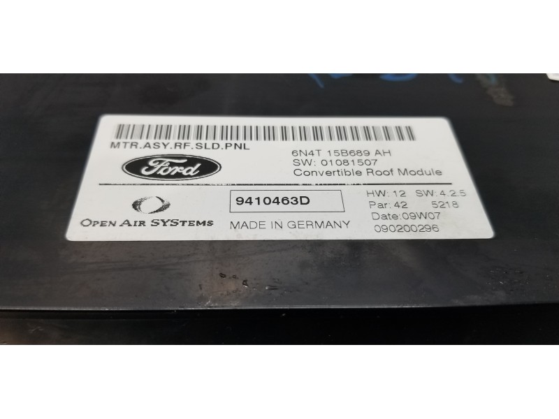 Recambio de modulo electronico para ford focus cabrio (ca5) titanium (02.2008) referencia OEM IAM 6N4T15B689AH 6N4T15B689AH 6N4T Recambio de modulo electronico para ford focus cabrio (ca5) titanium (02.2008) referencia OEM IAM 6N4T15B689AH 6N4T15B689AH 6N4T