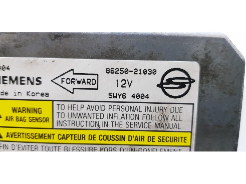 Recambio de centralita airbag para ssangyong rodius xdi referencia OEM IAM 8625021030   Recambio de centralita airbag para ssangyong rodius xdi referencia OEM IAM 8625021030