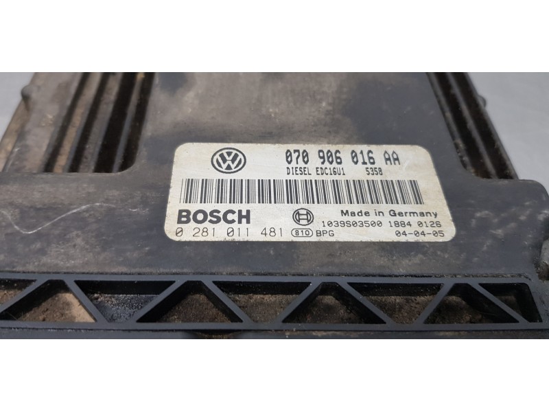 Recambio de centralita motor uce para volkswagen touareg (7la) tdi v10 referencia OEM IAM 070906016AA 0281011481  Recambio de centralita motor uce para volkswagen touareg (7la) tdi v10 referencia OEM IAM 070906016AA 0281011481