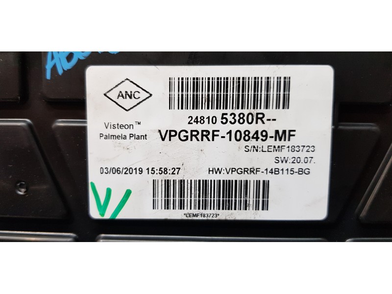 Recambio de cuadro instrumentos para renault captur limited referencia OEM IAM 248105380R   Recambio de cuadro instrumentos para renault captur limited referencia OEM IAM 248105380R