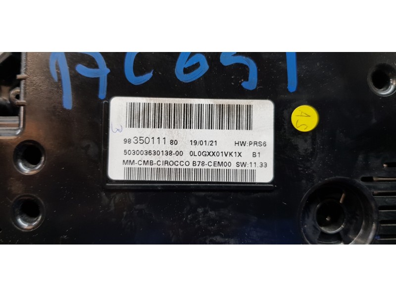 Recambio de cuadro instrumentos para citroen c4 grand picasso feel referencia OEM IAM 9835011180   Recambio de cuadro instrumentos para citroen c4 grand picasso feel referencia OEM IAM 9835011180