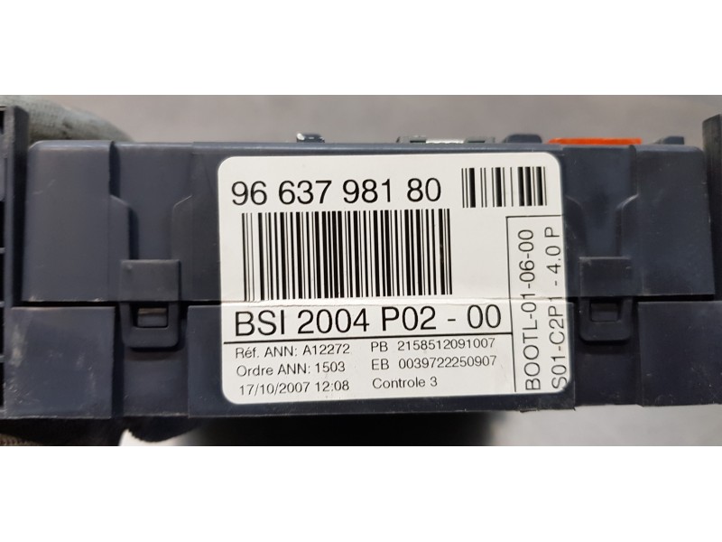 Recambio de caja reles / fusibles para peugeot 308 envy referencia OEM IAM 9663798180   Recambio de caja reles / fusibles para peugeot 308 envy referencia OEM IAM 9663798180