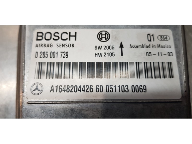 Recambio de centralita airbag para mercedes clase r (w251) 320 cdi (251.022) referencia OEM IAM A1648204426  