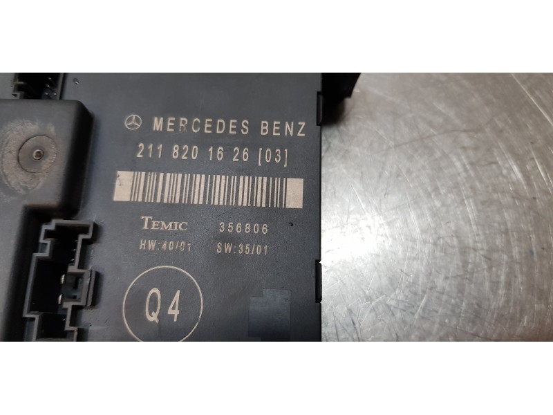 Recambio de modulo electronico para mercedes clase e (w211) berlina e 270 cdi (211.016) referencia OEM IAM 2118201626   Recambio de modulo electronico para mercedes clase e (w211) berlina e 270 cdi (211.016) referencia OEM IAM 2118201626