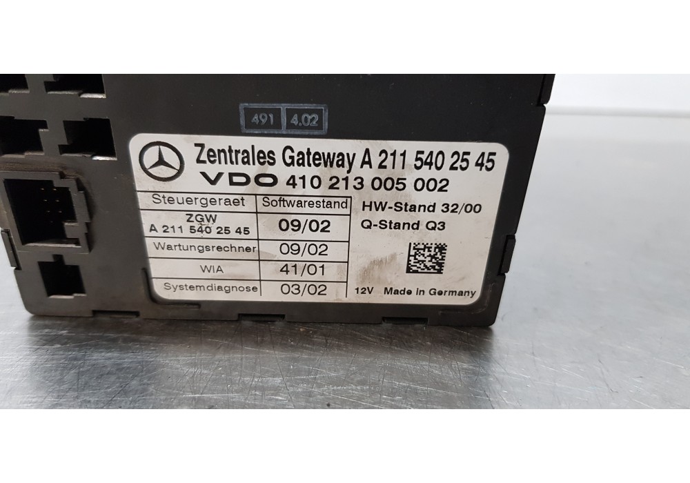Recambio de modulo electronico para mercedes clase e (w211) berlina e 270 cdi (211.016) referencia OEM IAM A2115402545   Recambio de modulo electronico para mercedes clase e (w211) berlina e 270 cdi (211.016) referencia OEM IAM A2115402545