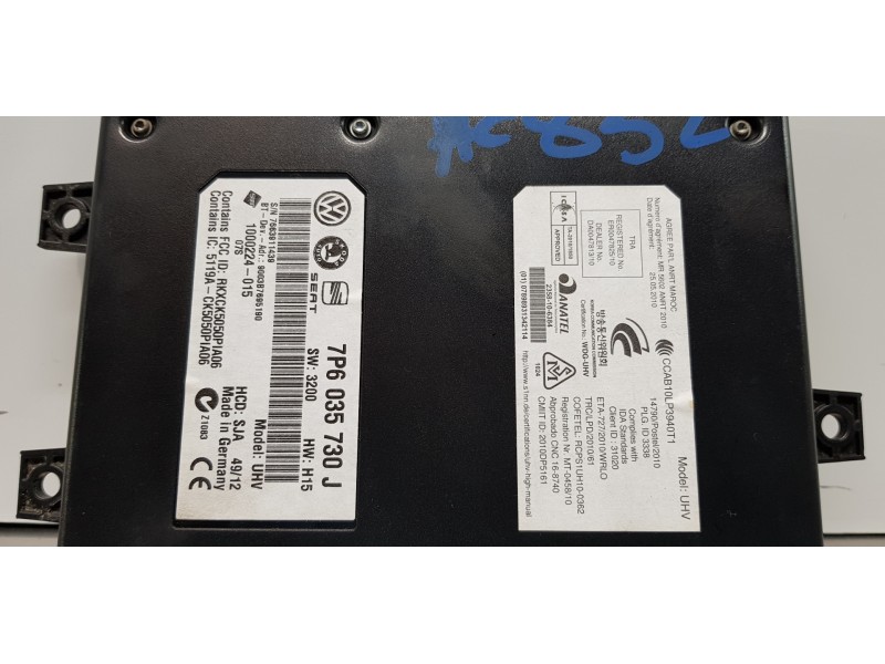 Recambio de modulo electronico para volkswagen caddy ka/kb (2c) kasten bluemotion referencia OEM IAM 7P6035730J   Recambio de modulo electronico para volkswagen caddy ka/kb (2c) kasten bluemotion referencia OEM IAM 7P6035730J