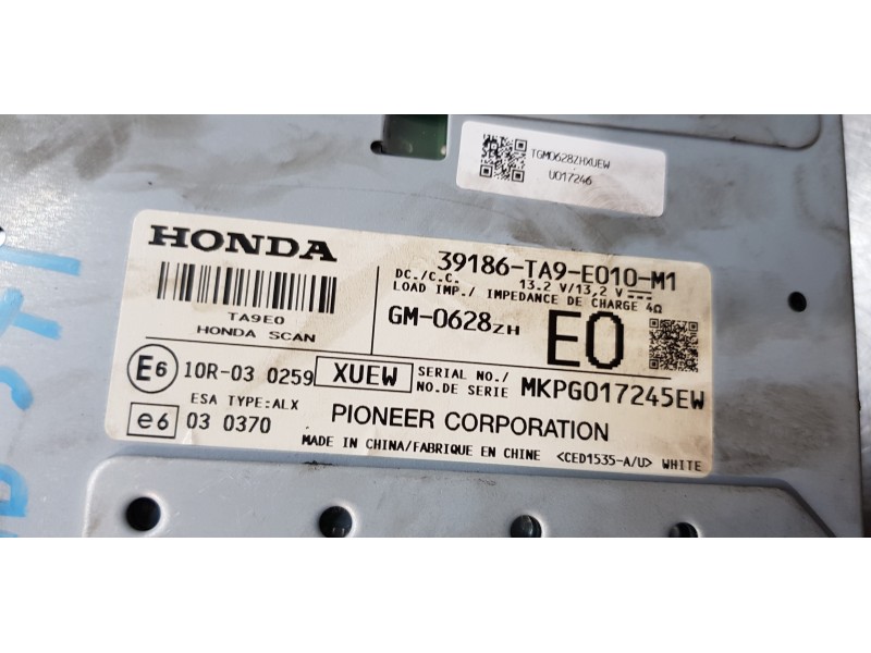 Recambio de modulo electronico para honda civic (fk) 1.6 i-dtec comfort referencia OEM IAM 39186TA9E010M1  