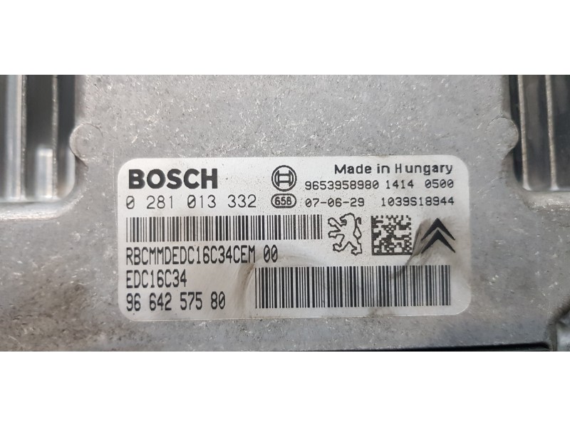 Recambio de centralita motor uce para peugeot 308 sport referencia OEM IAM 9653958980   Recambio de centralita motor uce para peugeot 308 sport referencia OEM IAM 9653958980