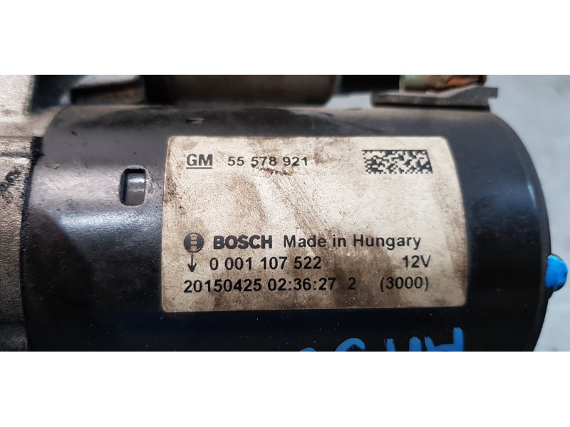 Recambio de motor arranque para opel zafira tourer excellence referencia OEM IAM 55578921   Recambio de motor arranque para opel zafira tourer excellence referencia OEM IAM 55578921