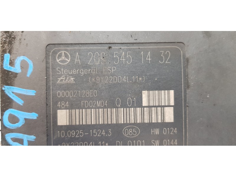 Recambio de abs para mercedes clase c (w203) sportcoupe c 180 (203.735) referencia OEM IAM A0044315412   Recambio de abs para mercedes clase c (w203) sportcoupe c 180 (203.735) referencia OEM IAM A0044315412