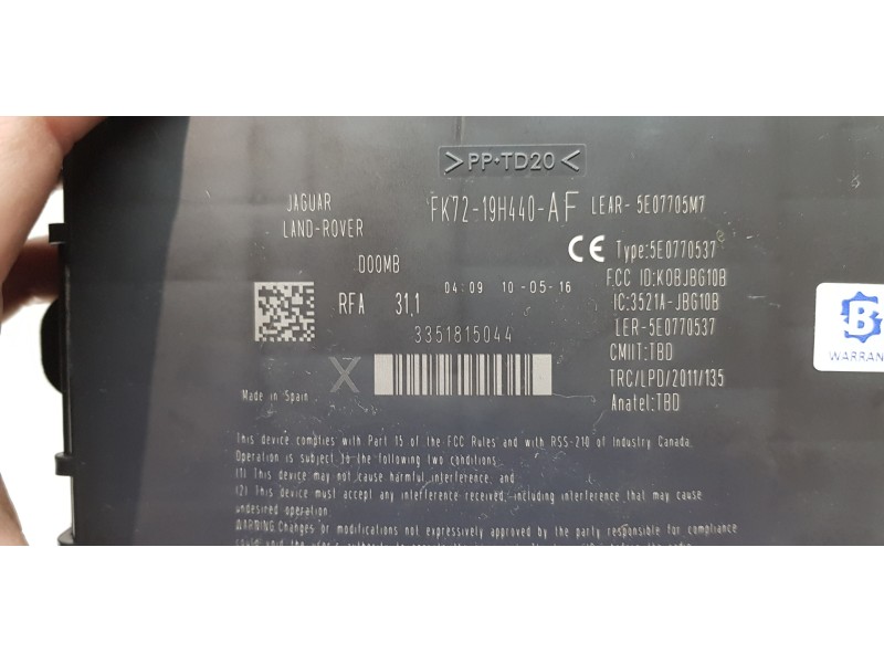 Recambio de modulo electronico para land rover discovery sport pure referencia OEM IAM FK7219H440AF  