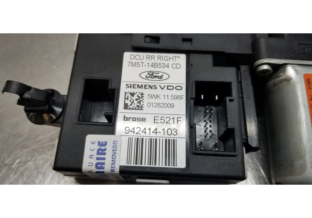 Recambio de motor elevalunas trasero derecho para ford kuga (cbv) titanium referencia OEM IAM 1767048 7M5T14B534CD 7M5T14D218ZC