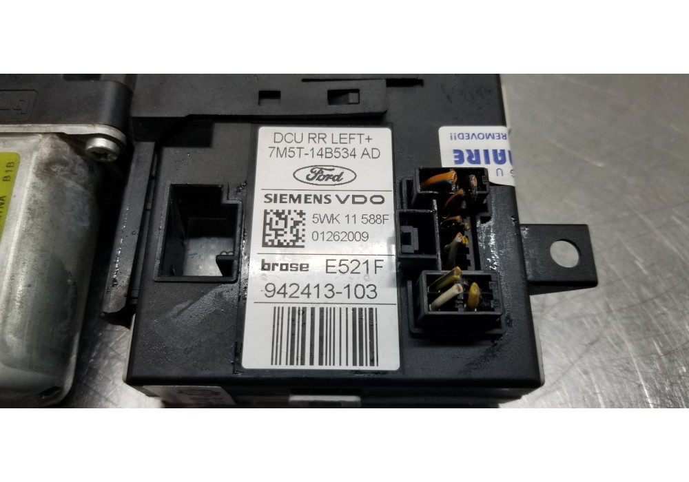 Recambio de motor elevalunas trasero izquierdo para ford kuga (cbv) titanium referencia OEM IAM 1767046 7M5T14B534AD 7M5T14D218Y Recambio de motor elevalunas trasero izquierdo para ford kuga (cbv) titanium referencia OEM IAM 1767046 7M5T14B534AD 7M5T14D218Y