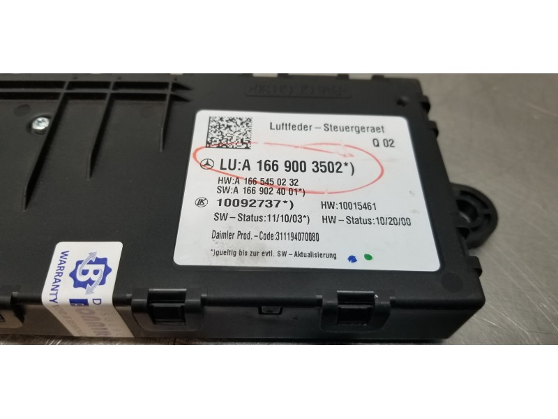 Recambio de modulo electronico para mercedes clase m (w166) ml 350 bluetec (166.004) referencia OEM IAM A1669003502  