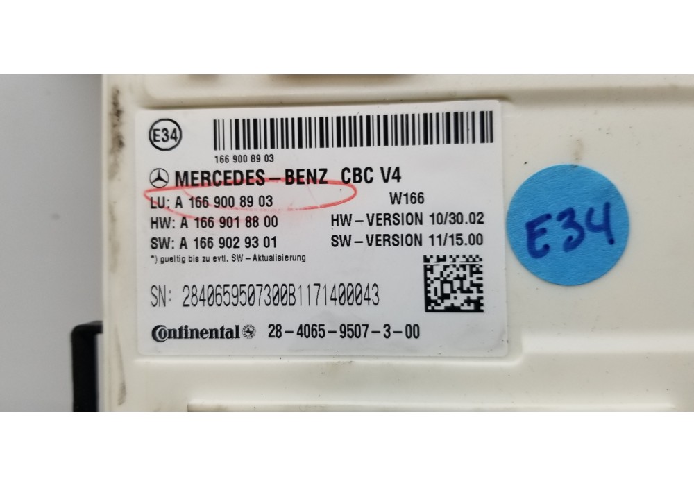 Recambio de modulo electronico para mercedes clase m (w166) ml 350 bluetec (166.004) referencia OEM IAM A1669008903  