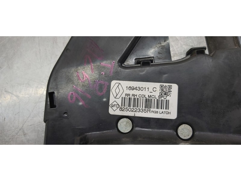 Recambio de cerradura puerta trasera derecha para renault scenic iv grand zen referencia OEM IAM 825023014R  