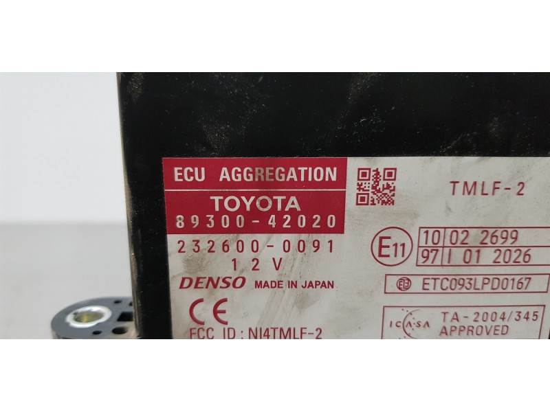 Recambio de modulo electronico para toyota rav 4 (a3) sol referencia OEM IAM 8930042020   Recambio de modulo electronico para toyota rav 4 (a3) sol referencia OEM IAM 8930042020