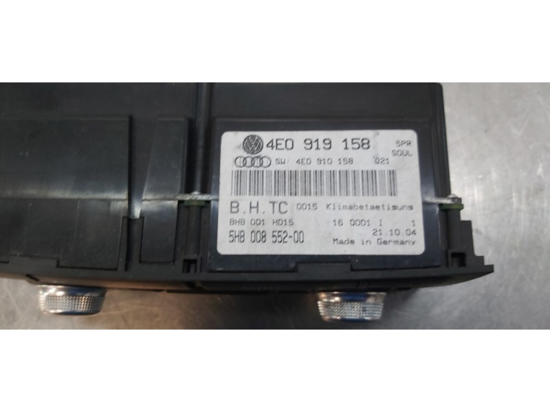 Recambio de mando climatizador para audi a8 (4e2) 4.2 quattro referencia OEM IAM 4E0919158C5PR   Recambio de mando climatizador para audi a8 (4e2) 4.2 quattro referencia OEM IAM 4E0919158C5PR