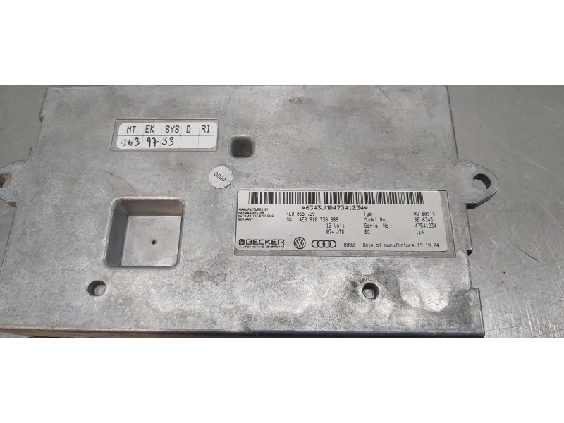 Recambio de modulo electronico para audi a8 (4e2) 4.2 quattro referencia OEM IAM 4E0035729   Recambio de modulo electronico para audi a8 (4e2) 4.2 quattro referencia OEM IAM 4E0035729