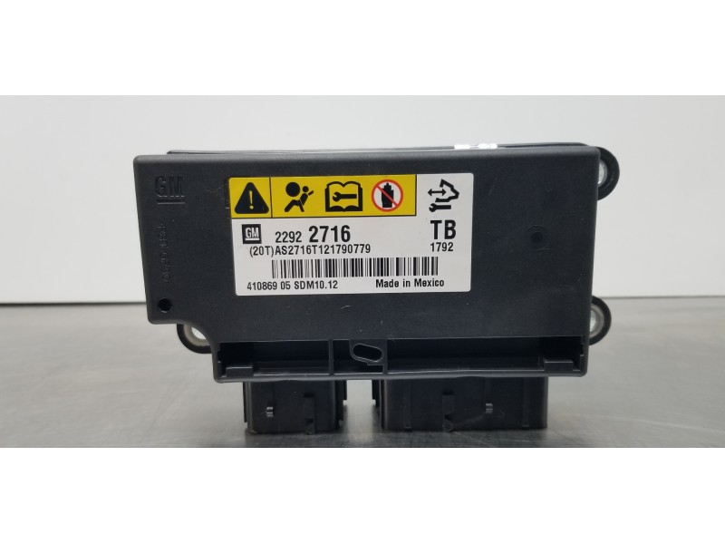 Recambio de centralita airbag para opel insignia berlina edition referencia OEM IAM 22922716   Recambio de centralita airbag para opel insignia berlina edition referencia OEM IAM 22922716