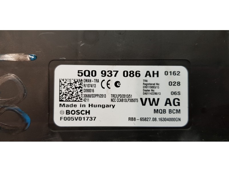 Recambio de modulo confort para skoda octavia combi (5e5) active referencia OEM IAM 5Q0937086AH   Recambio de modulo confort para skoda octavia combi (5e5) active referencia OEM IAM 5Q0937086AH
