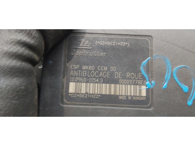 Recambio de abs para peugeot 1007 sport referencia OEM IAM 9654777580   Recambio de abs para peugeot 1007 sport referencia OEM IAM 9654777580