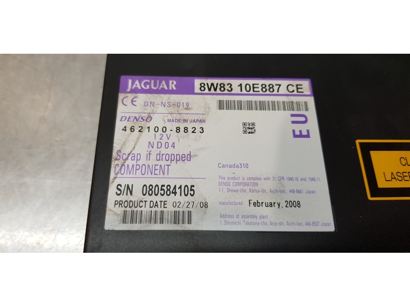 Recambio de sistema dvd para jaguar xf 2.7 v6 diesel luxury referencia OEM IAM 8W8310E887CE  