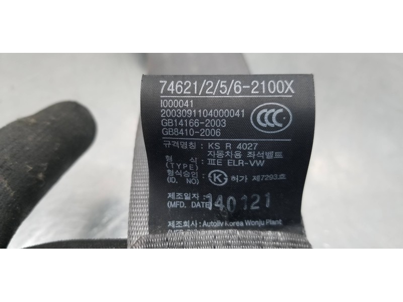 Recambio de cinturon seguridad delantero derecho para ssangyong rodius xdi referencia OEM IAM 7462221005ACO  