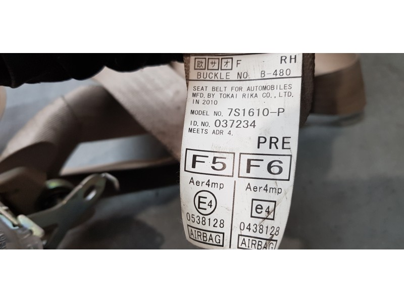 Recambio de cinturon seguridad delantero derecho para subaru legacy kombi/outback b14 premium referencia OEM IAM 7S1610P  
