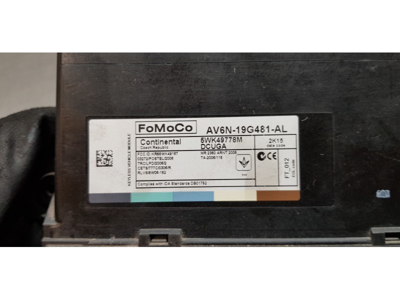 Recambio de modulo confort para ford c-max titanium referencia OEM IAM AV6N19G481AL   Recambio de modulo confort para ford c-max titanium referencia OEM IAM AV6N19G481AL