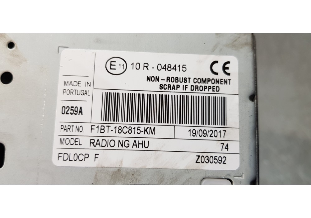 Recambio de sistema audio / radio cd para ford focus lim. st-line b&r referencia OEM IAM F1BT18C815KM   Recambio de sistema audio / radio cd para ford focus lim. st-line b&r referencia OEM IAM F1BT18C815KM