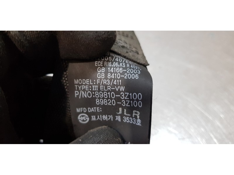 Recambio de cinturon seguridad trasero derecho para hyundai i40 premium referencia OEM IAM 898103Z100  