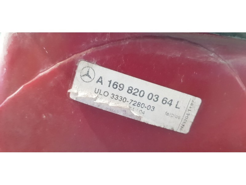 Recambio de piloto trasero izquierdo para mercedes clase a (w169) a 150 (169.031) referencia OEM IAM A1698200364   Recambio de piloto trasero izquierdo para mercedes clase a (w169) a 150 (169.031) referencia OEM IAM A1698200364