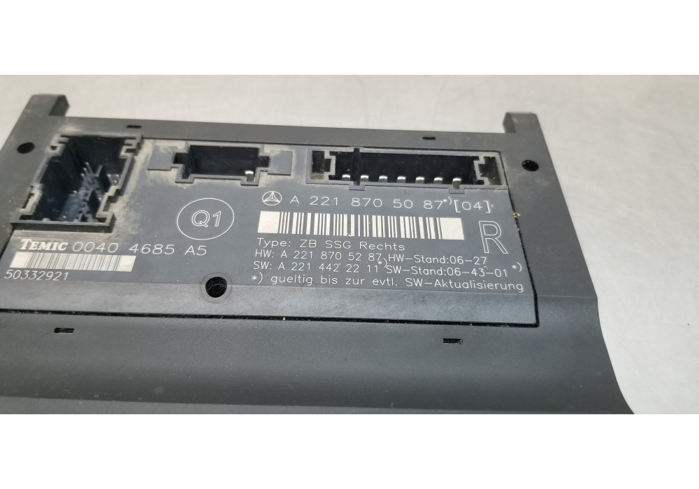 Recambio de centralita asientos para mercedes clase s (w221) berlina 420 / 450 cdi (221.028) referencia OEM IAM A2218705087  